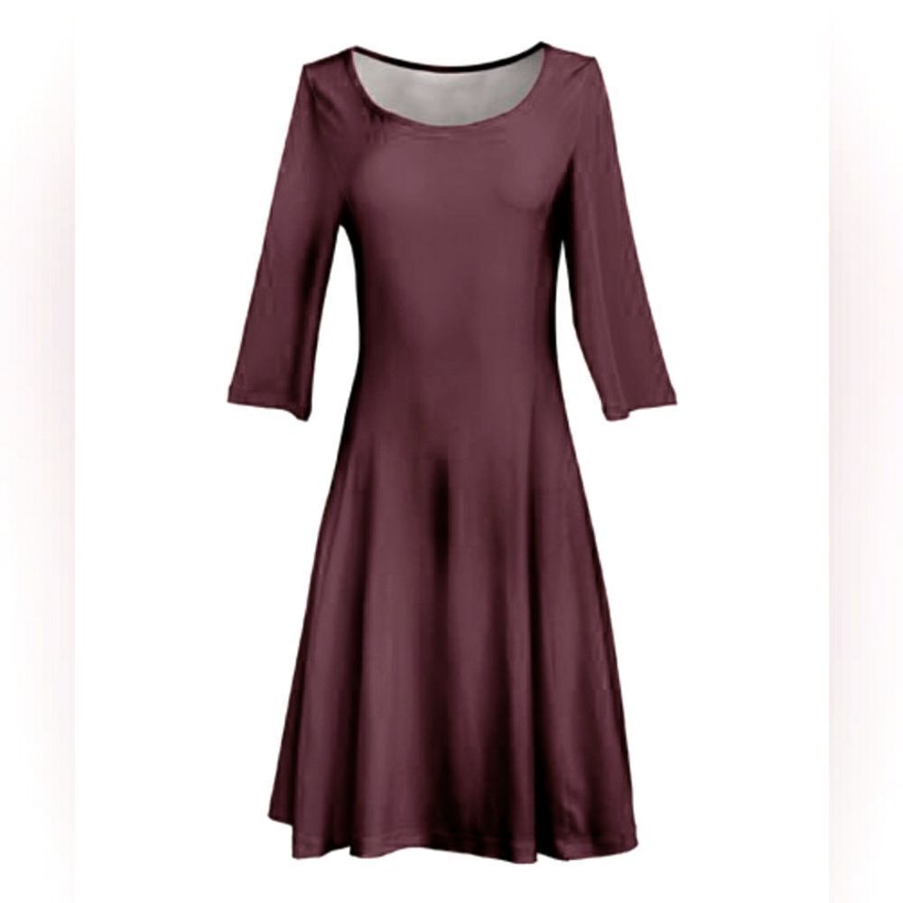 Lily Boatneck Three-Quarter Sleeve Midi Dress sz 3xl
